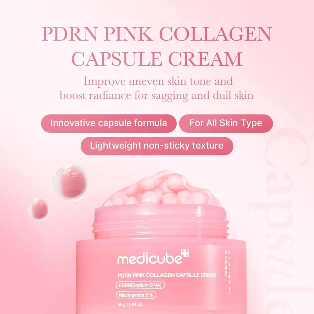 medicube Capsule Cream with Salmon DNA PD RN Pink Collagen  Face Cream